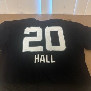 NY jets breece hall black tshirt blank front